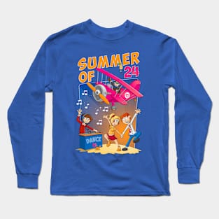 The summer of 2024 - funny and colourful illustration Long Sleeve T-Shirt